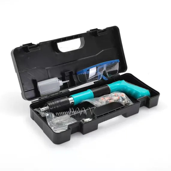 Pistol de Batut Cuie in Beton si Metal, Manual,Cu 50 Cuie Incluse, Ulei Intretinere, Cutie Transport, Accesorii si Ochelarii de protecție