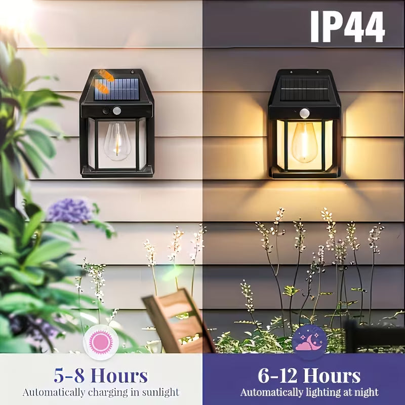 Lumină solară de exterior cu LED și senzor de mișcare
