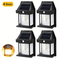 set 4 bucati de Lumină solară de exterior cu LED și senzor de mișcare