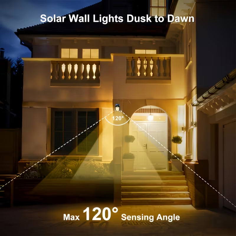 Lumină solară de exterior cu LED și senzor de mișcare
