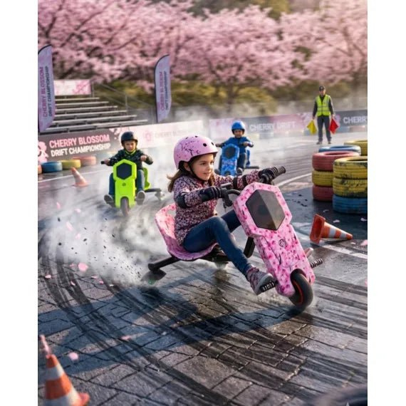 Tricicleta electrica de drift pentru copii
