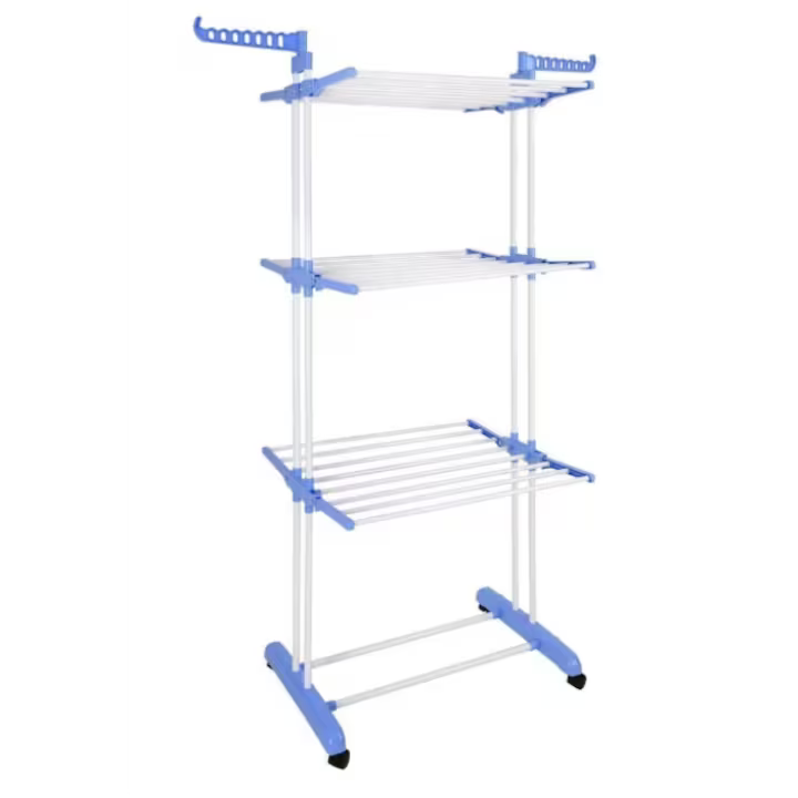 Uscator Vertical Pliabil ATT® Pentru Rufe Haine, Mobil si Ergonomic Pentru Spatii Mici, Suport Umerase, Inaltime 175cm