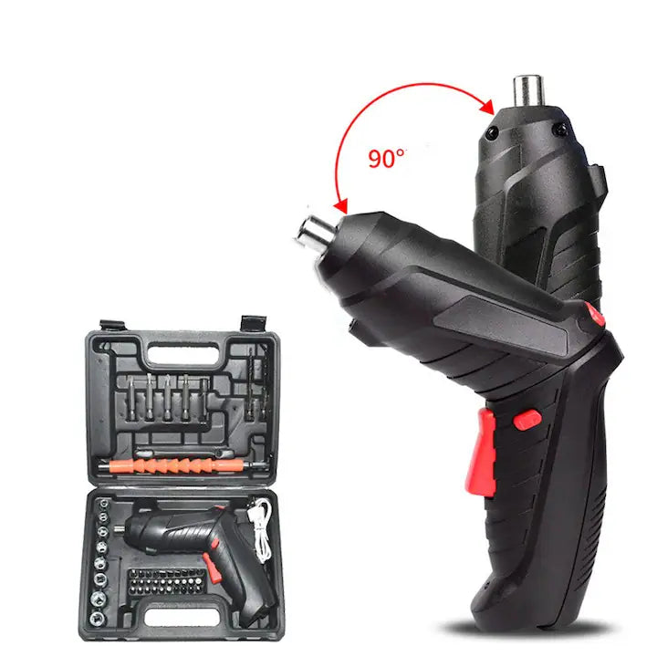 et Surubelnita Electrica Portabila OKBOONS, 45 Accesorii, Reincarcabila USB, Prelungitor Flexibil si Geanta Transport