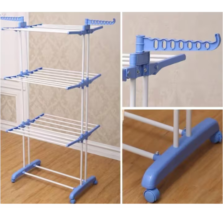 Uscator Vertical Pliabil ATT® Pentru Rufe Haine, Mobil si Ergonomic Pentru Spatii Mici, Suport Umerase, Inaltime 175cm