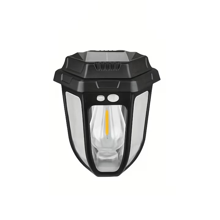 Lampa Solara cu Senzor de Miscare, awwaline, neagra, 2W, 1200 LM, prindere pe perete sau tip felinar, baterie 1200 mAh